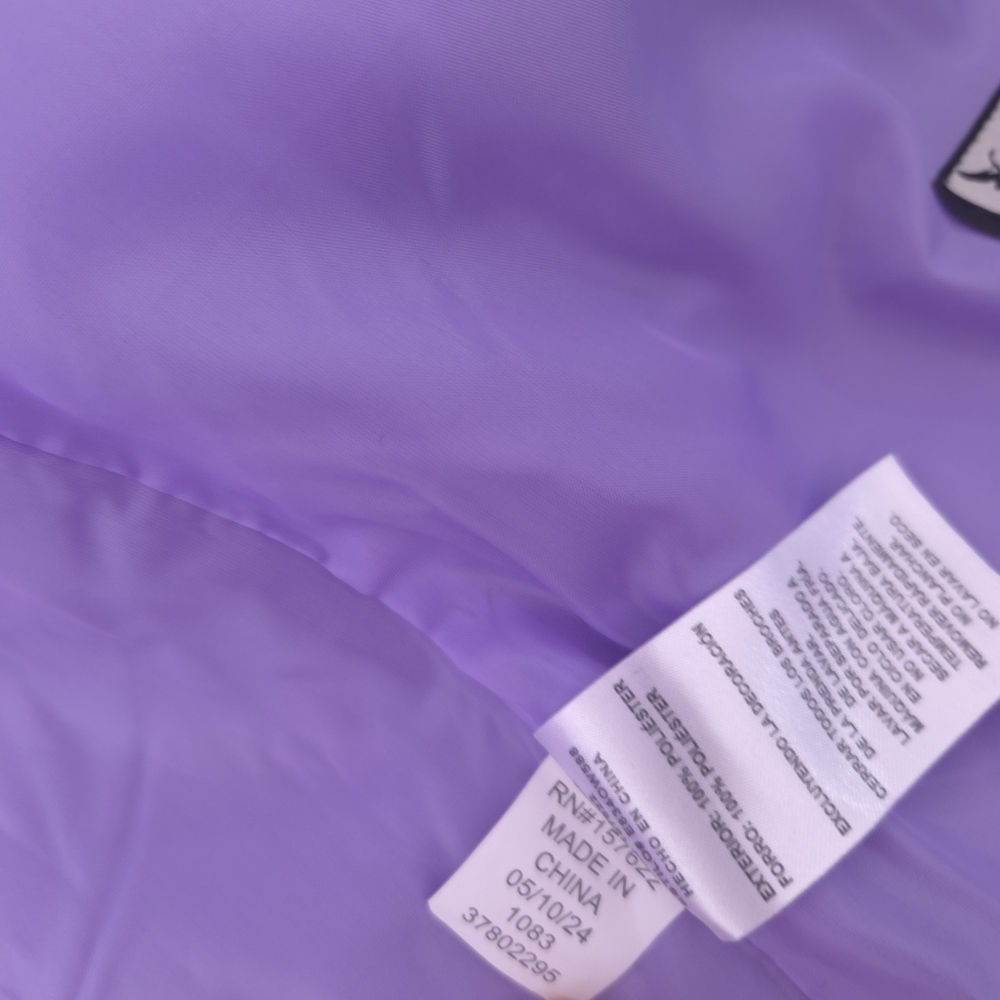 Eddie Bauer Youth L 14/16 Windbreaker Water Resistant Rain Jacket Blue Purple - Picture 8 of 14